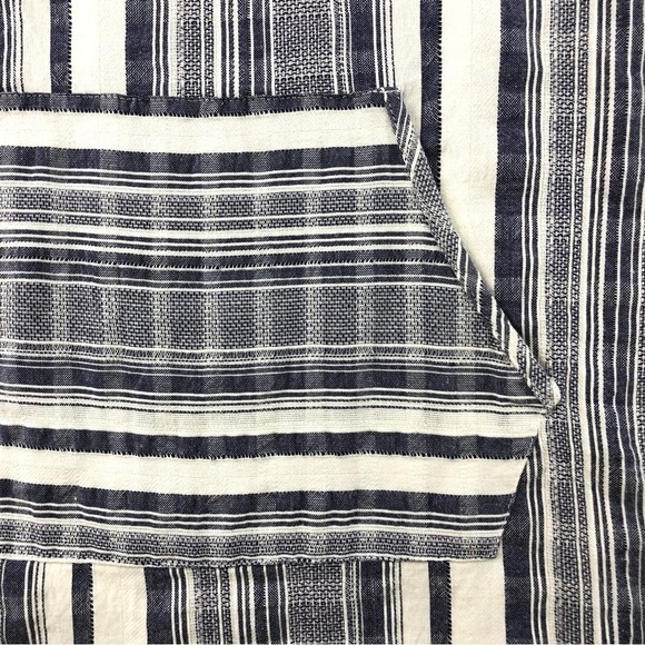 Tommy Bahama navy white tunic beach dress Small-Medium fringe - Picture 7 of 8